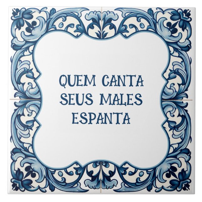 Provérbio português ceramic tile (Front)