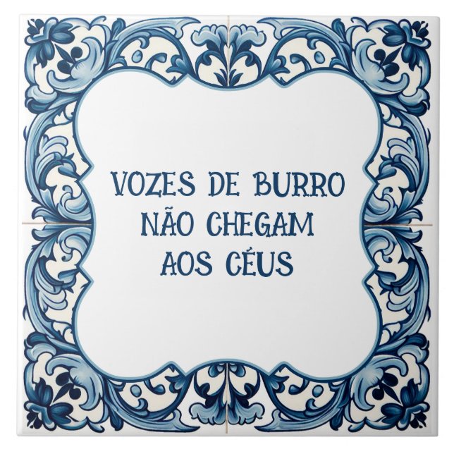 Provérbio português ceramic tile (Front)