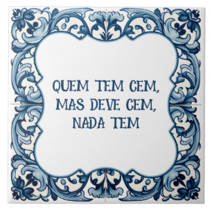 Provérbio português ceramic tile