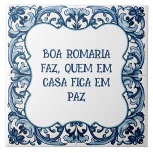 Provérbio português ceramic tile