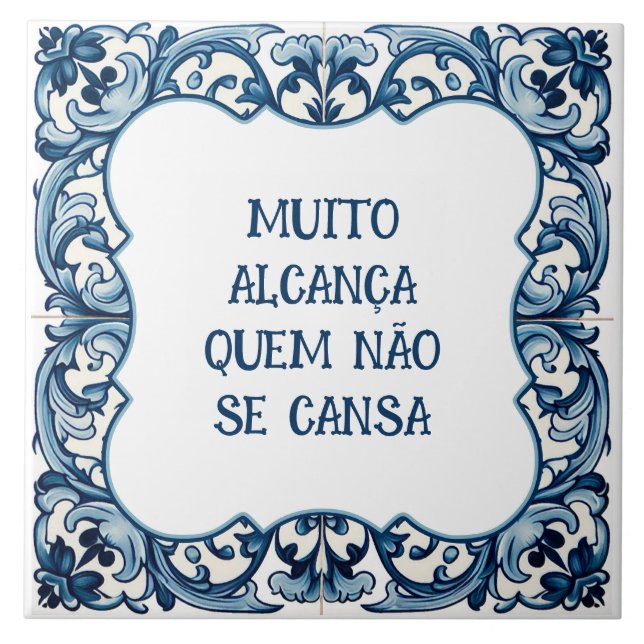 Provérbio português ceramic tile (Front)