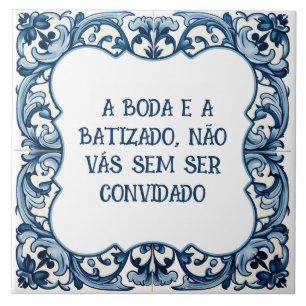 Provérbio português ceramic tile