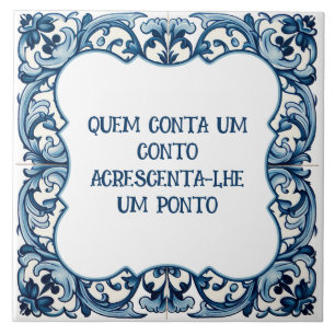 Provérbio português ceramic tile