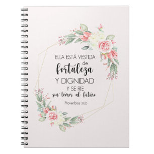 proverbios 31 25 Libreta con espiral Notebook