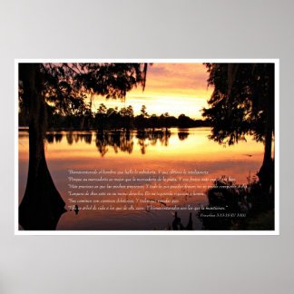 Proverbios 3: 13-18 con Arboles Poster