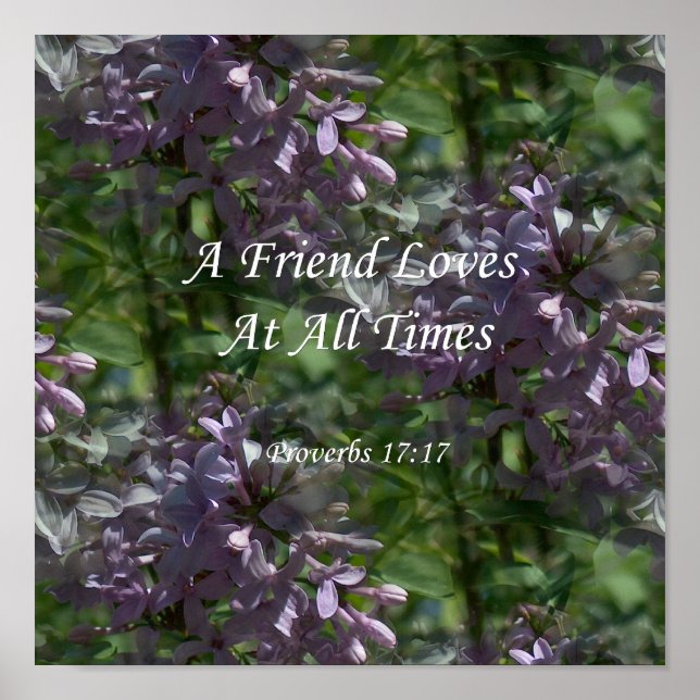 proverbs17-17 ~ Lilacs Poster (Front)