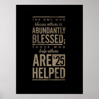 Proverbs 11:25 poster