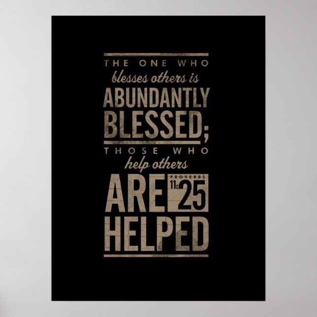 Proverbs 11:25 poster (Front)