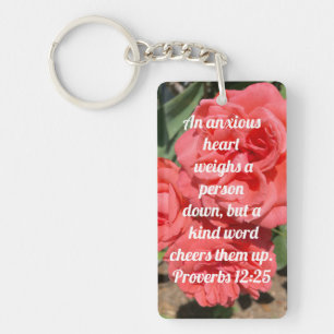 Proverbs 12:25 Bible Verse For An Anxious Heart  Key Ring