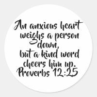 Proverbs 12:25 Elegant Custom Bible Verse