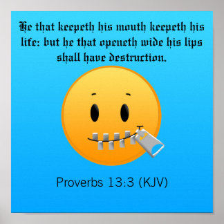 Proverbs 13:3 poster