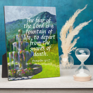 Proverbs 14:27   plaque