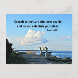 Proverbs 16:3 Commit to the Lord whatever you do.. Postcard