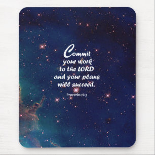 Proverbs 16:3 mouse pad
