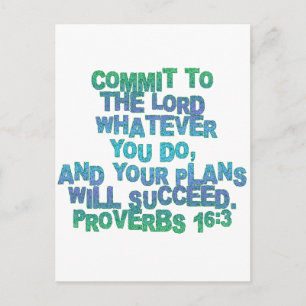 Proverbs 16:3 postcard