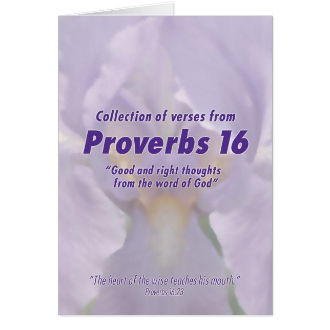 Proverbs 16 Verses (Front)