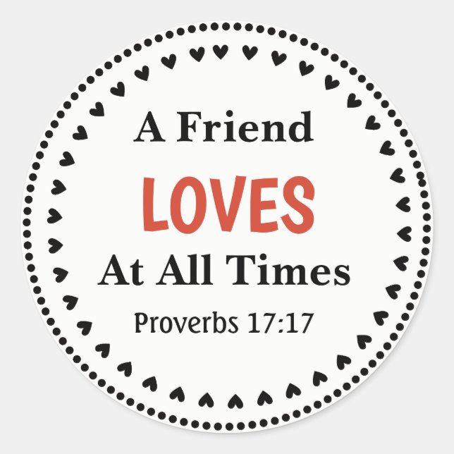 Proverbs 17:17 Sticker (Front)