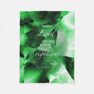 Proverbs 18:10 fleece blanket