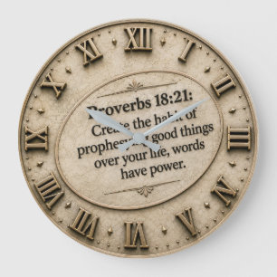 Proverbs 18:21 Words Have Power Large Clock