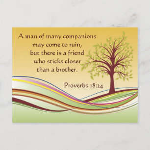 Proverbs 18:24 postcard