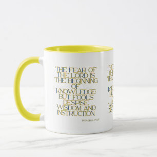 Proverbs 1:7 KJV Bible Scripture Two-Tone Mug