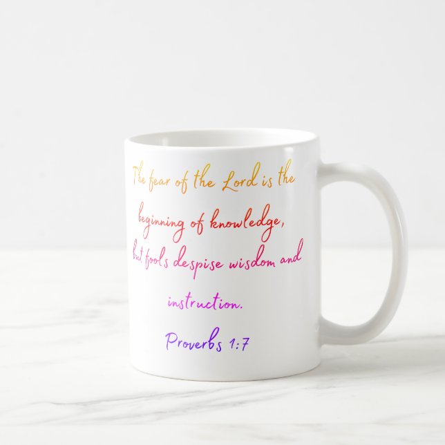 Proverbs 1:7  Multi-colour Mug (Right)