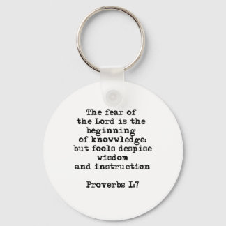 Proverbs 1:7| The fear of the Lord keychain