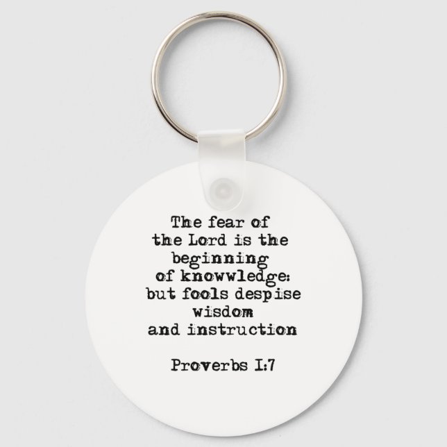 Proverbs 1:7| The fear of the Lord keychain (Front)