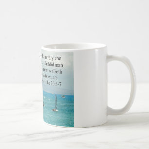 Proverbs 20:6-7 Father Scripture Gift Coffee Mug