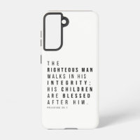 Proverbs 20:7 The Righteous Man Father's Day Verse