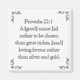 Proverbs 22:1 magnet