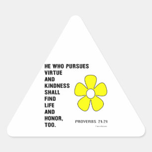 Proverbs 22:21 Virtue Triangle Sticker