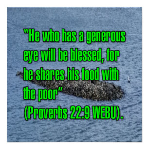 Proverbs 22:9 WEBU Poster