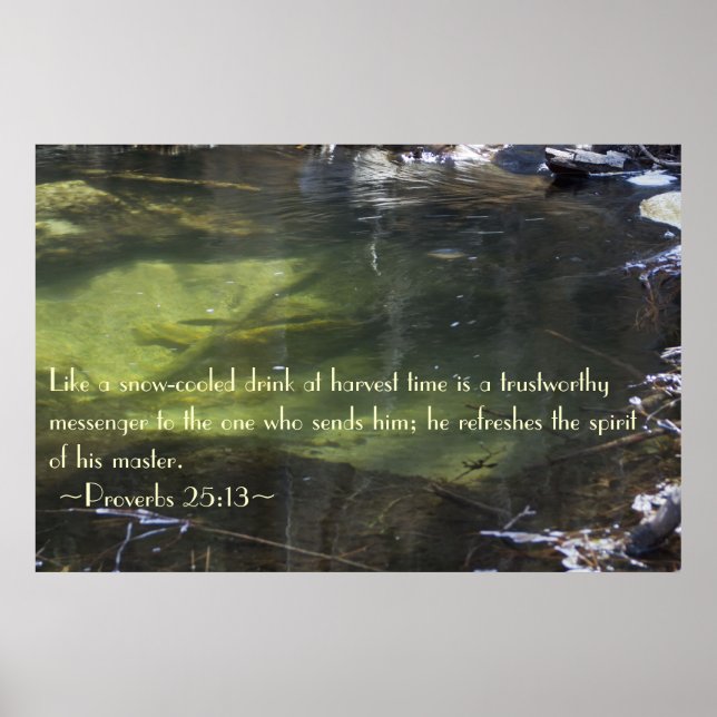 Proverbs 25:13 Poster (Front)