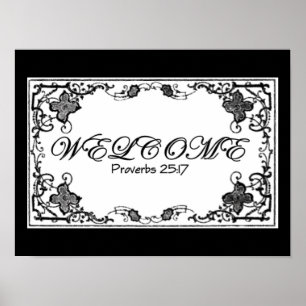 Proverbs 25:17 Welcome Print