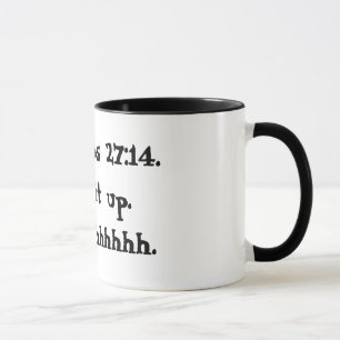 Proverbs 27:14 Mug Black and White