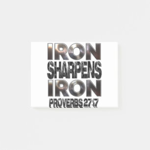 Proverbs 27-17 Iron sharpens Iron Post-it Notes