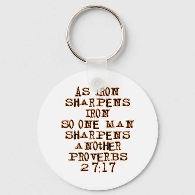 Proverbs 27:17 key ring (Front)