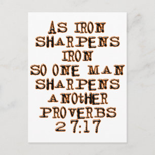 Proverbs 27:17 postcard