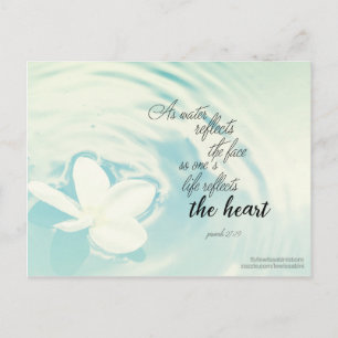 Proverbs 27:19 - As water reflects the face Postcard