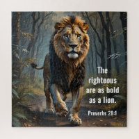 Proverbs 28:1 Bible Righteous are Bold as a Lion 