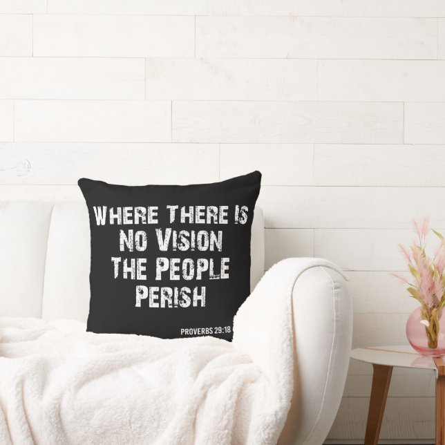 Proverbs 29:18 Bible Verse KJV Quote Cushion (Couch)