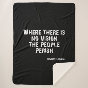Proverbs 29:18 Bible Verse KJV Quote Sherpa Blanket