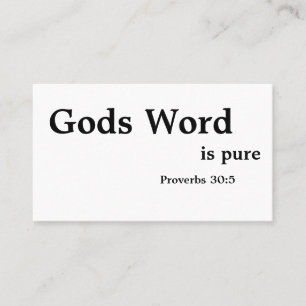 Proverbs 30:5 business card