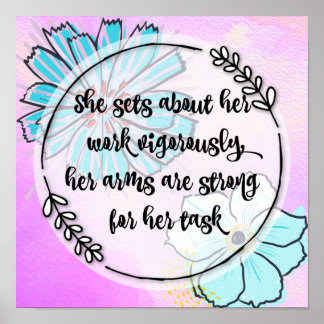 Proverbs 31:17 poster