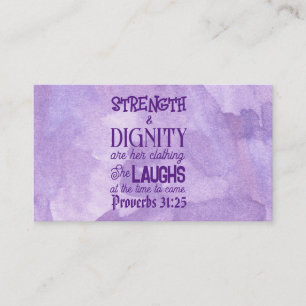 Proverbs 31:25-26 Calling Card, Pass on Note,  Card