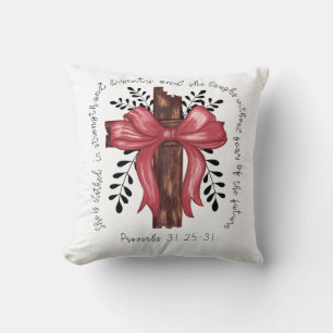 Proverbs 31: 25-31 cushion