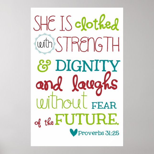Proverbs 31:25 poster (Front)