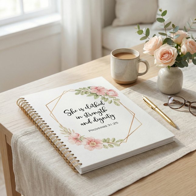 Proverbs 31:25 Strength and Dignity Floral  Planner (Creator Uploaded)