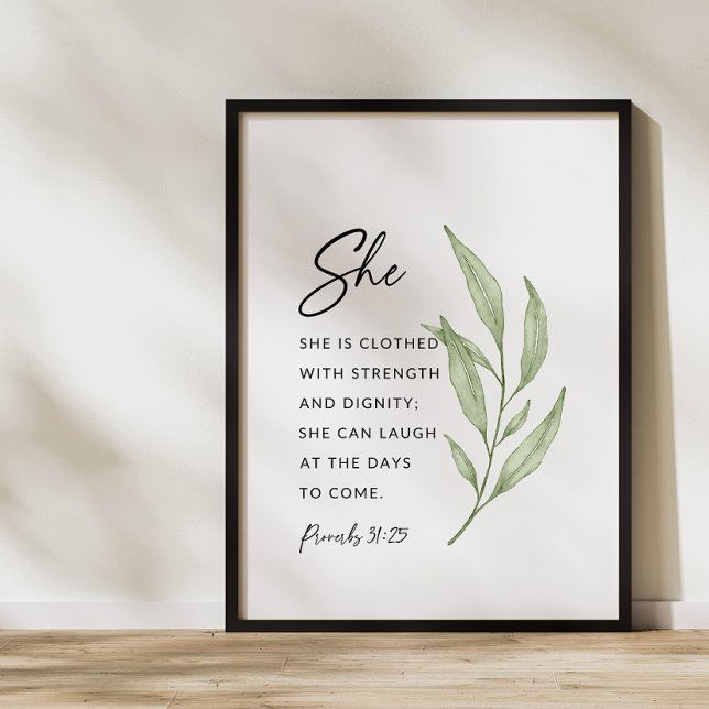 Proverbs 31:25 Strength and Dignity Wall Art (Creator Uploaded)